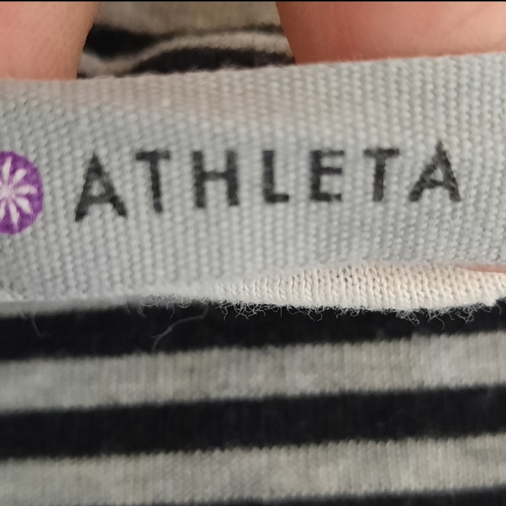 Athleta “Ease Up” Striped Sweatshirt Dress - Small - Picture 10 of 11